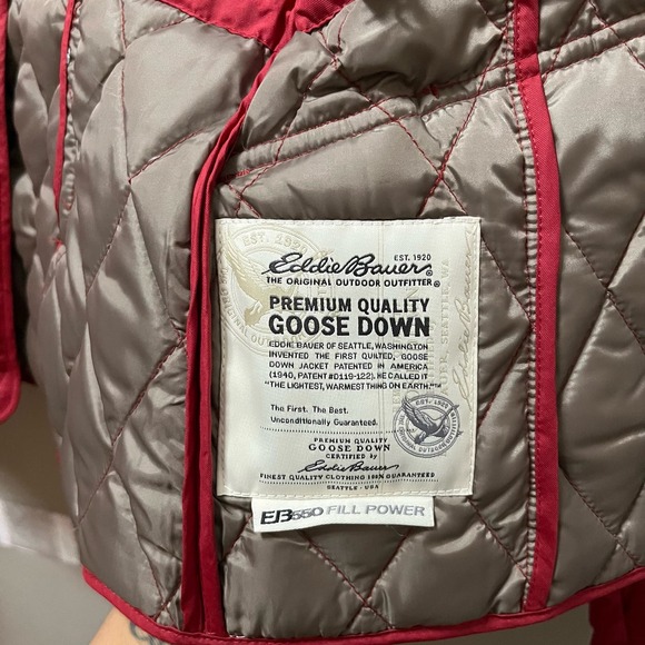 Eddie Bauer 550 Fill Power Quilted Goose Down Women’s Jacket size small petite - Picture 5 of 7